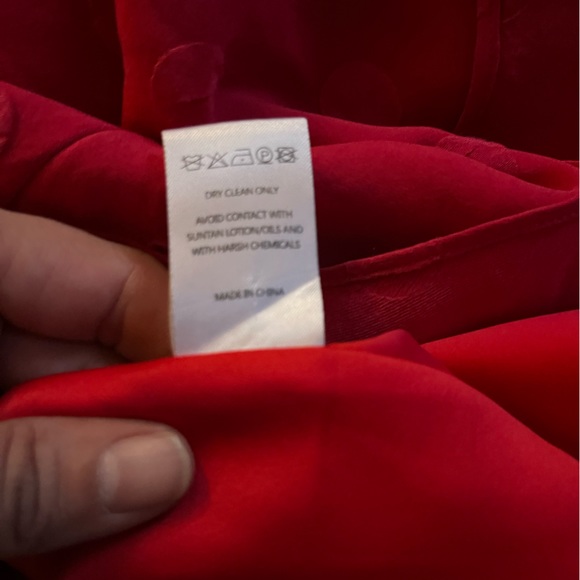 Saloni Women's Annie-B Dot-Jacquard Silk Midi-Dress - Red - Picture 6 of 7